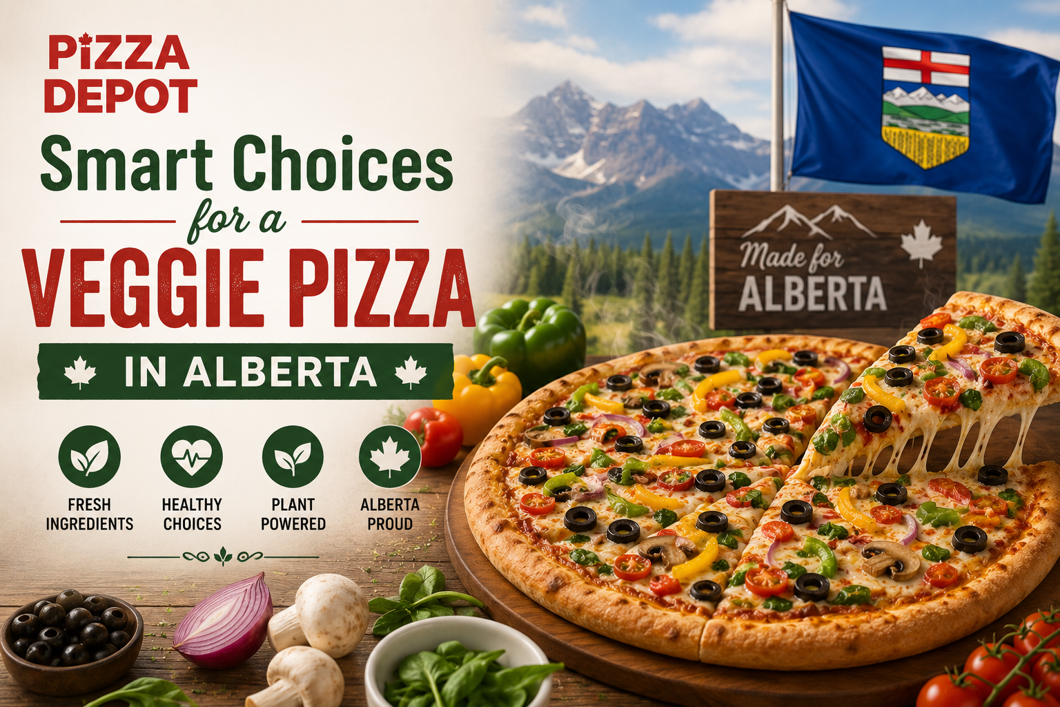 Veggie Pizza in Alberta