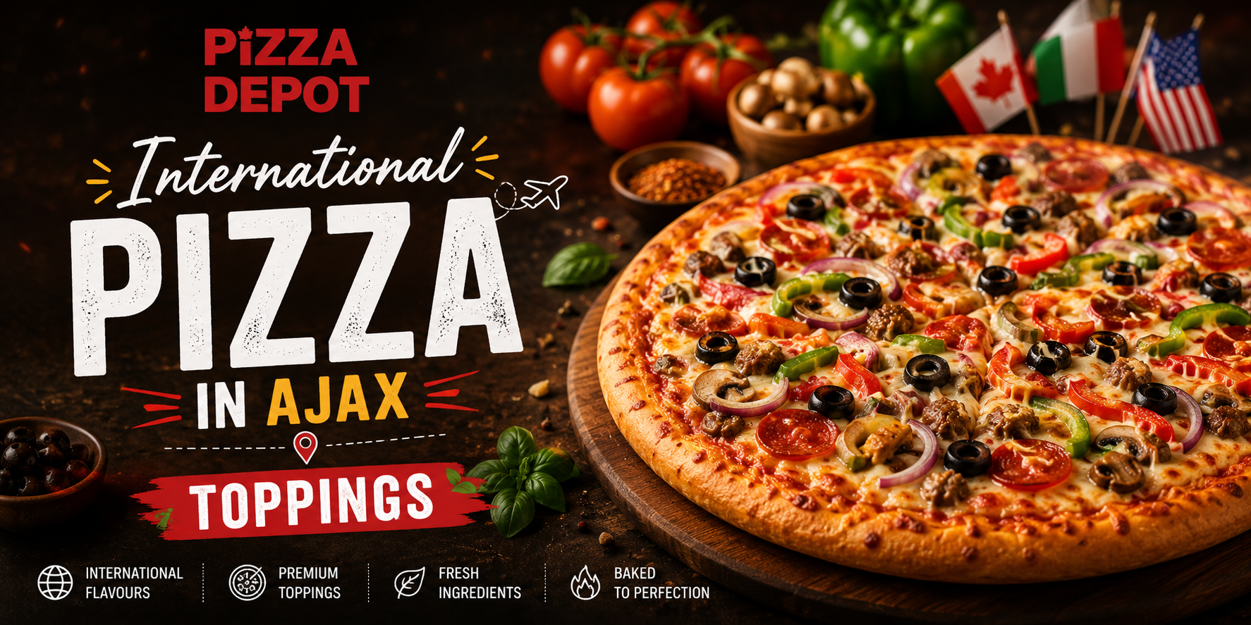 International Pizza in Ajax Toppings