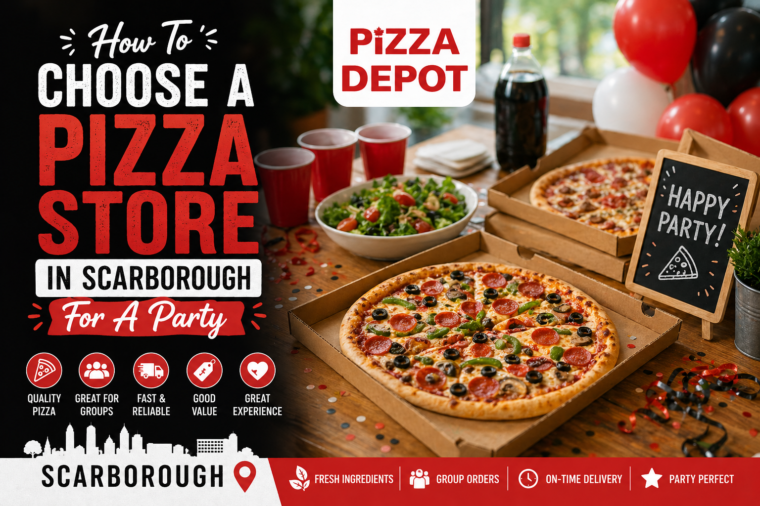 Pizza Store in Scarborough for a Party