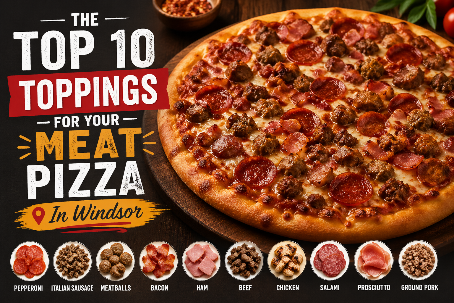 Meat Pizza Windsor Toppings