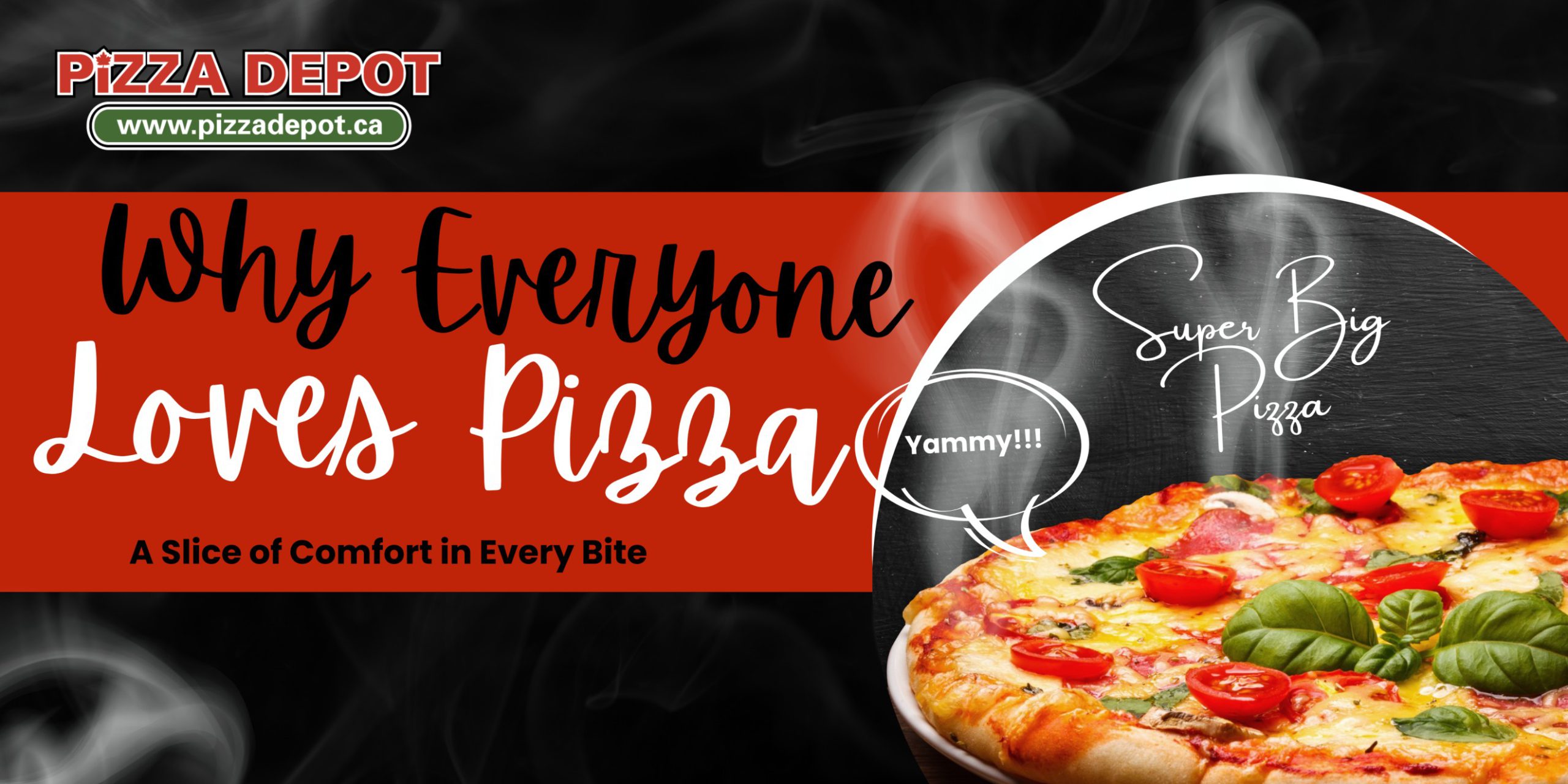 Black Modern Super Big Pizza